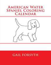 American Water Spaniel Coloring Calendar