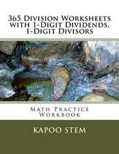 365 Division Worksheets with 1-Digit Dividends, 1-Digit Divisors