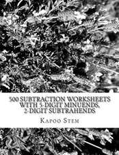 500 Subtraction Worksheets with 5-Digit Minuends, 2-Digit Subtrahends