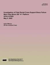 Investigation of Fatal Rental Crane Support Brace Failure Main Pass Block 255 ?A? Platform Ocs-G 07825 May 5, 2002