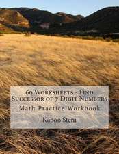 60 Worksheets - Find Successor of 7 Digit Numbers