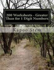 200 Worksheets - Greater Than for 1 Digit Numbers