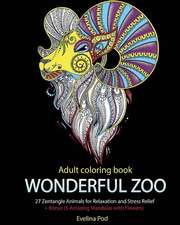 Adult Coloring Book: Wonderful Zoo