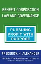 Benefit Corporation Law and Governance