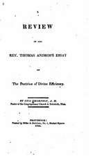 Review of the REV. Thomas Andros's Essay on the Doctrine of Divine Efficiency