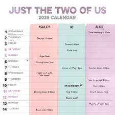 Just the Two of Us Planner Wall Calendar 2025