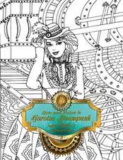 Livro Para Colorir de Garotas Steampunk Para Adultos 1