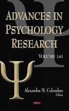 Advances in Psychology Research. Volume 141