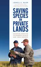 SAVING SPECIES ON PRIVATE LANDPB