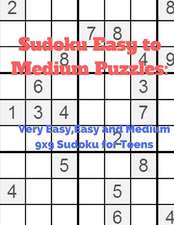 Sudoku Easy to Medium Puzzles