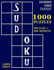 1,000 Sudoku Puzzles, 500 Easy and 500 Medium