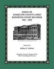 Index of Hamilton County, Ohio Reported Court Records 1841 - 1869