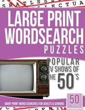 Large Print Wordsearches Puzzles Popular TV Shows of the 50s