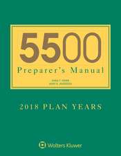 5500 Preparer's Manual for 2018 Plan Years