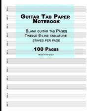 Guitar Tab Paper - Blue Cover