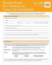 Escala Social de Conducta en Casa y la Comunidad = Home & Community Social Behavior Scales Rating Form