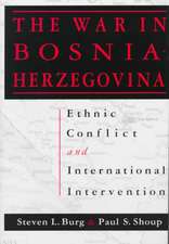 The War in Bosnia-Herzegovina: Ethnic Conflict and International Intervention