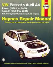 Volkswagen VW Passat (1998–2005) & Audi A4 1.8L turbo & 2.8L V6 (1996–2001) Haynes Repair Manual (USA)