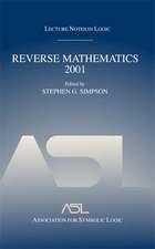 Reverse Mathematics 2001