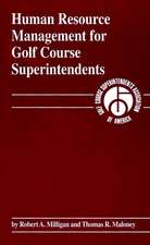 Human Resource Management for Golf Course Superint Superintendents