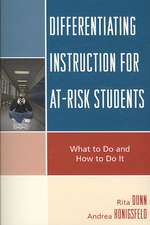 Differentiating Instruction for At-Risk Students