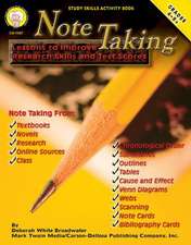 Note Taking, Grades 4 - 8