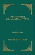 Early Karaite Grammatical Texts