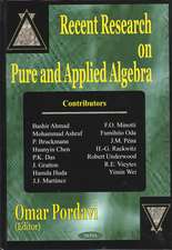 Recent Research on Pure & Applied Algebra