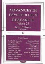 Advances in Psychology Research: Volume 23