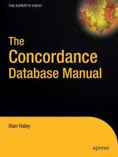 The Concordance Database Manual