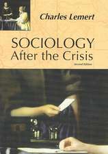 Sociology After the Crisis