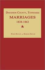 Davidson County, Tennessee, Marriages 1838-1863