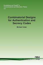 Combinatorial Designs for Authentication and Secrecy Codes