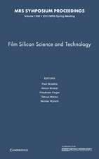 Film Silicon Science and Technology: Volume 1536