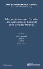 Advances in Structures, Properties and Applications of Biological and Bioinspired Materials: Volume 1621