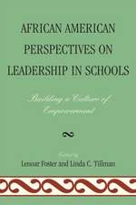 African American Perspectives on Leadership in Schools