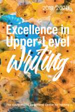 Excellence in Upper-Level Writing: 2019/2020