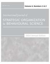 International Journal of Strategic Organization and Behavioural Science (2014 Annual Edition)