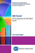Singal, A: MS Excel