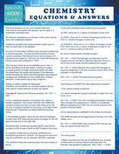 Chemistry Equations & Answers (Speedy Study Guide)