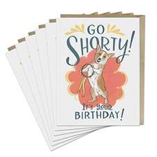 6-Pack Emily McDowell & Friends Go Shorty Corgi Dog Card