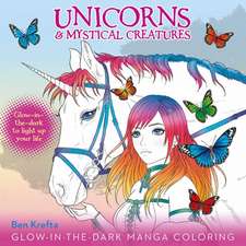 Unicorns & Mystical Creatures Glow-In-The-Dark Manga Coloring