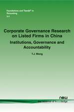 Corporate Governance Research on Listed Firms in China