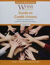 Weiss Ratings Guide to Credit Unions, Summer 2016