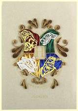 Harry Potter Hogwarts Crest Quilled Card