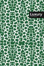 Luxury Lifestyle, Animal Print, Write-in Notebook, Dotted Lines, Wide Ruled, Medium Size 6 x 9 Inch, 288 Pages (Green)