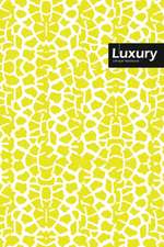 Luxury Lifestyle, Animal Print, Write-in Notebook, Dotted Lines, Wide Ruled, Medium Size 6 x 9 Inch, 288 Pages (Yellow)