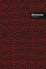 Moments Lifestyle, Animal Print, Write-in Notebook, Dotted Lines, Wide Ruled, Medium 6 x 9 Inch, 288 Pages (Ox-Red)