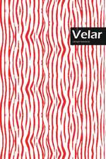 Velar Lifestyle, Animal Print, Write-in Notebook, Dotted Lines, Wide Ruled, Medium Size 6 x 9 Inch, 144 Sheets (Red)