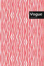 Vogue Lifestyle, Animal Print, Write-in Notebook, Dotted Lines, Wide Ruled, Medium Size 6 x 9 Inch, 144 Sheets (Pink)